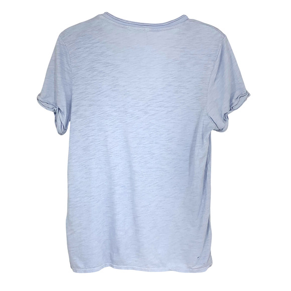 NEW Anthropologie x t.la Lars Sz XS Classic V Neck Pocket Tee T Shirt Light Blue - Picture 5 of 5